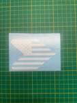 American Flag Wakaba JDM Symbol transfer sticker in white