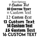 Custom Text/Social Media Vinyl Decal