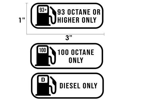 Fuel Type Warning Label