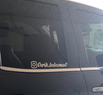 Custom Social Media Handle Vinyl Decal.